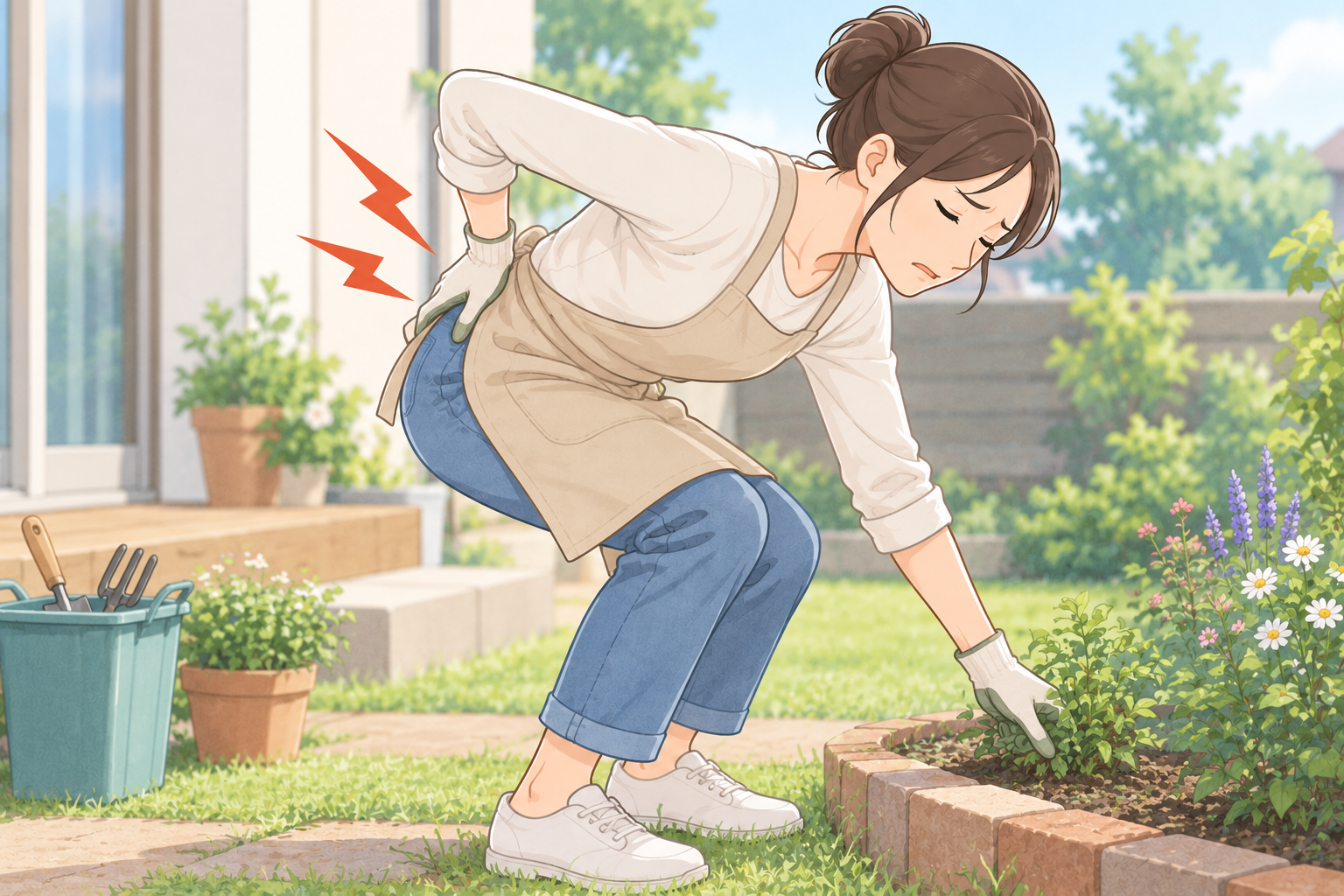 中腰で腰が痛い原因は？対策を理学療法士が解説